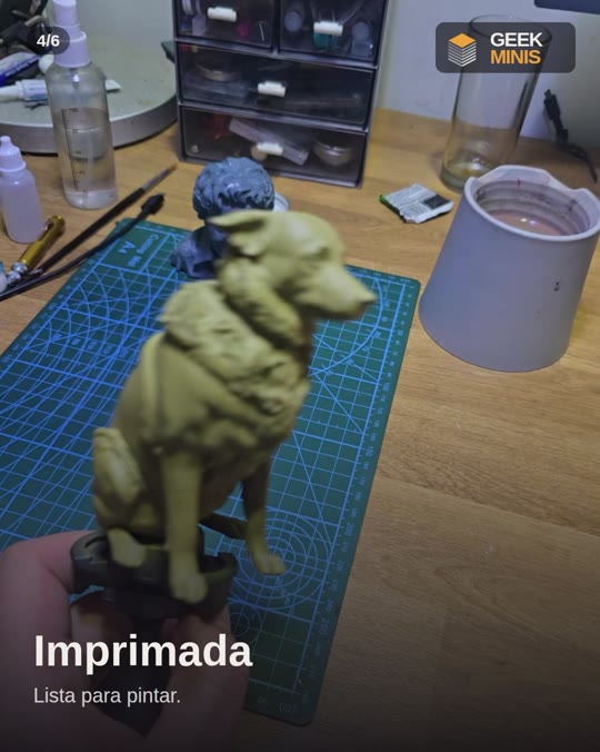Imprimada, lista para pintar